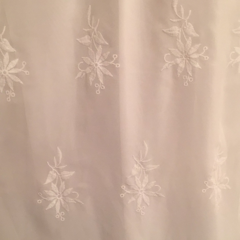 White Summer Dress 3/4 Sleeves Small - Picture 3 of 8